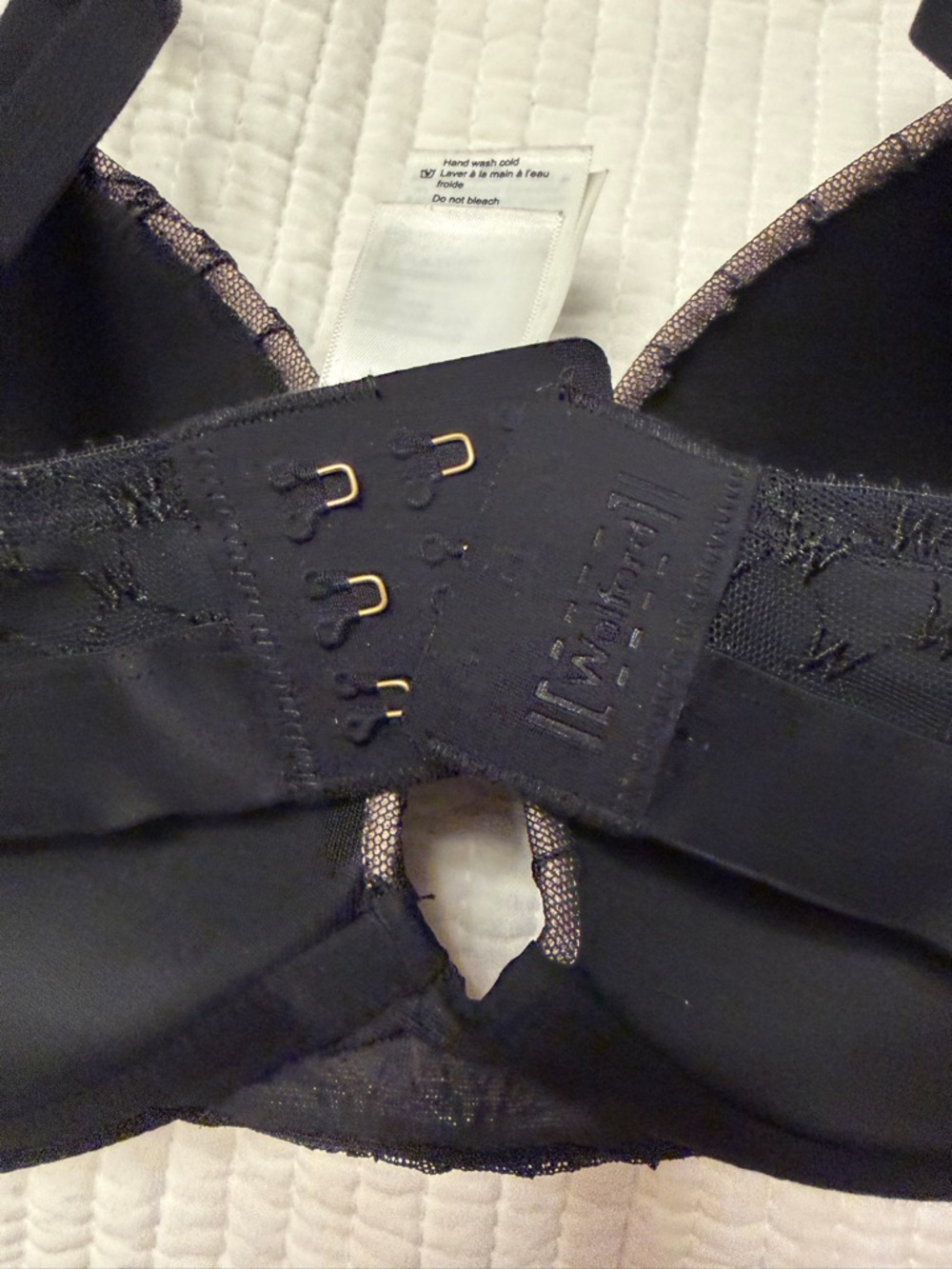 Wolford Black Lace Underwire Bra Sz 34DD/E - Picture 3 of 5